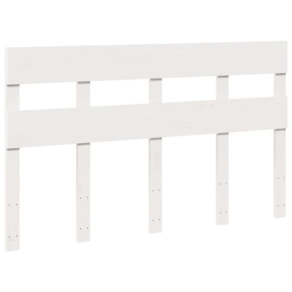 Letto senza Materasso Bianco 140x190 cm Legno Massello di Pino | homemem39