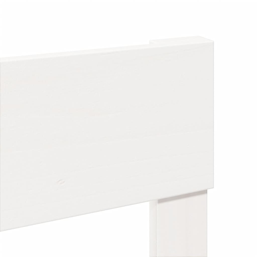 Letto senza Materasso Bianco 140x190 cm Legno Massello di Pino | homemem39