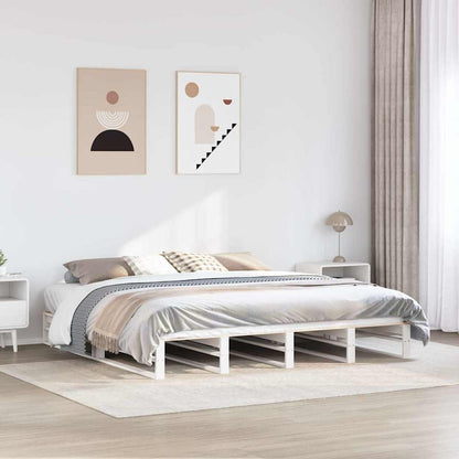 Letto senza Materasso Bianco 180x200 cm Legno Massello di Pino | homemem39
