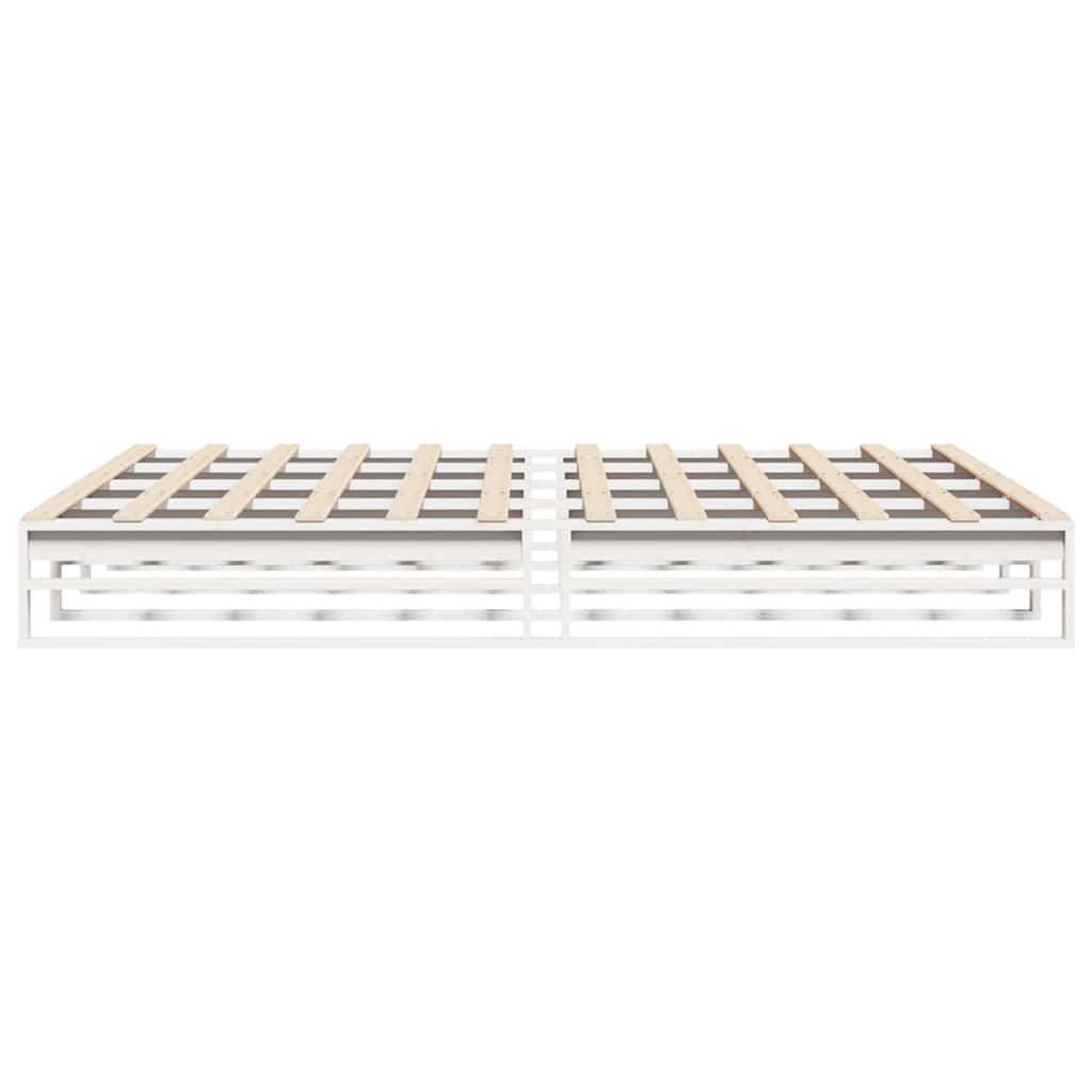 Letto senza Materasso Bianco 180x200 cm Legno Massello di Pino | homemem39