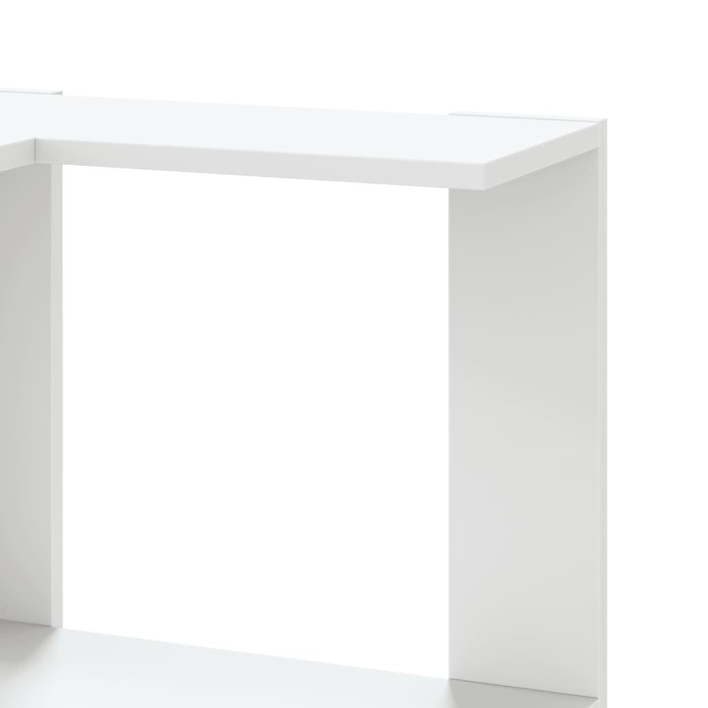 Libreria Angolare 5Ripiani Bianca 50x50x179cm Legno Multistrato | homemem39
