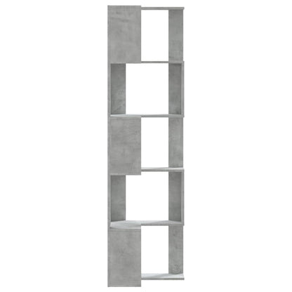 Libreria Angolare 5Ripiani Grigio Cemento 50x50x179 cm Legno | homemem39
