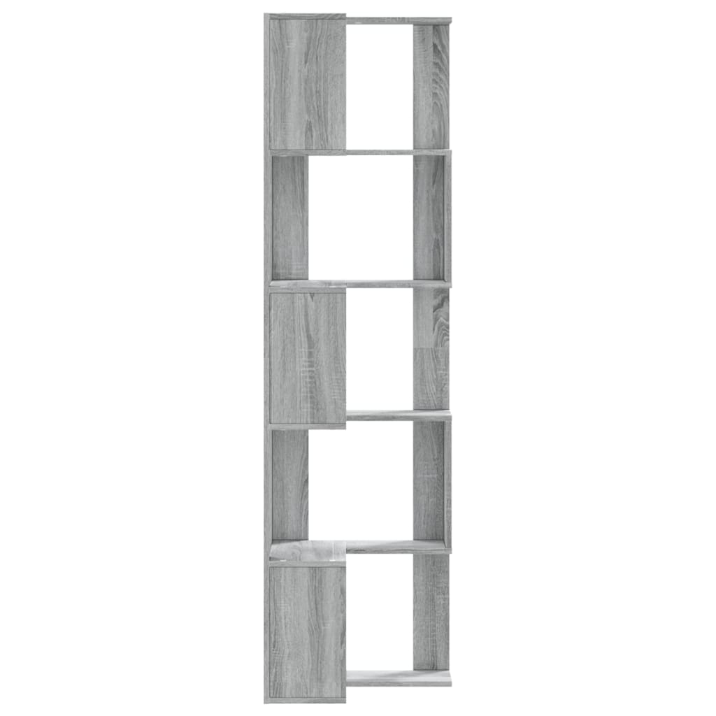Libreria Angolare 5Ripiani Grigio Sonoma 50x50x179 cm Legno | homemem39