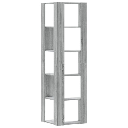 Libreria Angolare 5Ripiani Grigio Sonoma 50x50x179 cm Legno