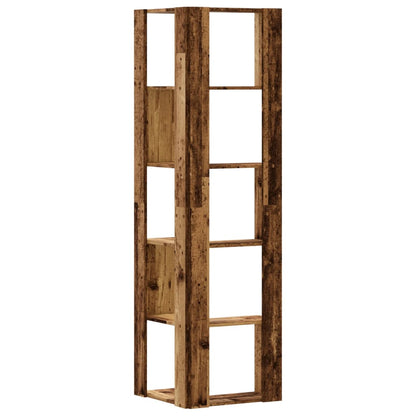 Libreria Angolare 5Ripiani Legno Vecchio 50x50x179 cm Legno | homemem39