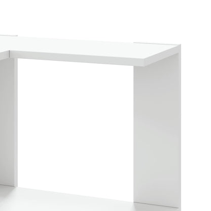 Libreria Angolare 3Ripiani Bianca 50x50x102cm Legno Multistrato | homemem39
