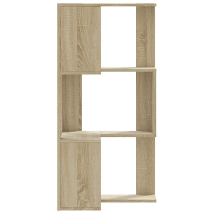 Libreria Angolare 3 Ripiani Rovere Sonoma 50x50x102 cm Legno | homemem39