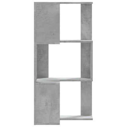 Libreria Angolare 3 Ripiani Grigio Cemento 50x50x102 cm Legno | homemem39