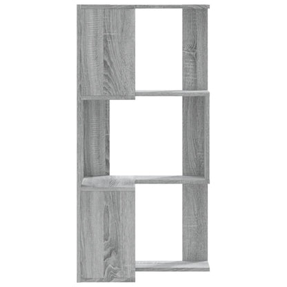 Libreria Angolare 3 Ripiani Grigio Sonoma 50x50x102 cm Legno | homemem39