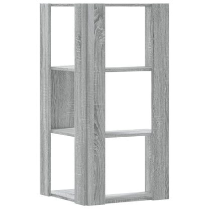 Libreria Angolare 3 Ripiani Grigio Sonoma 50x50x102 cm Legno | homemem39