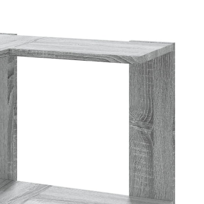 Libreria Angolare 3 Ripiani Grigio Sonoma 50x50x102 cm Legno | homemem39