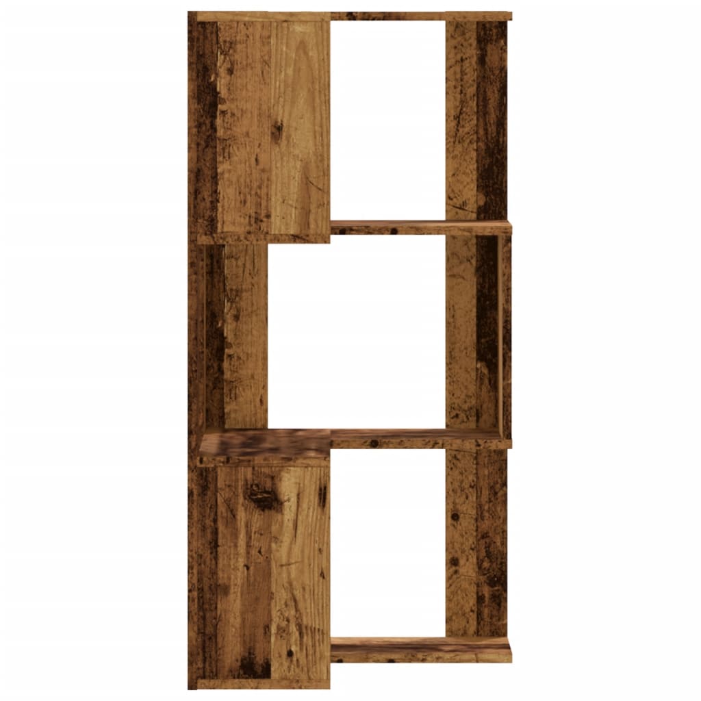 Libreria Angolare 3 Ripiani Legno Vecchio 50x50x102 cm Legno | homemem39