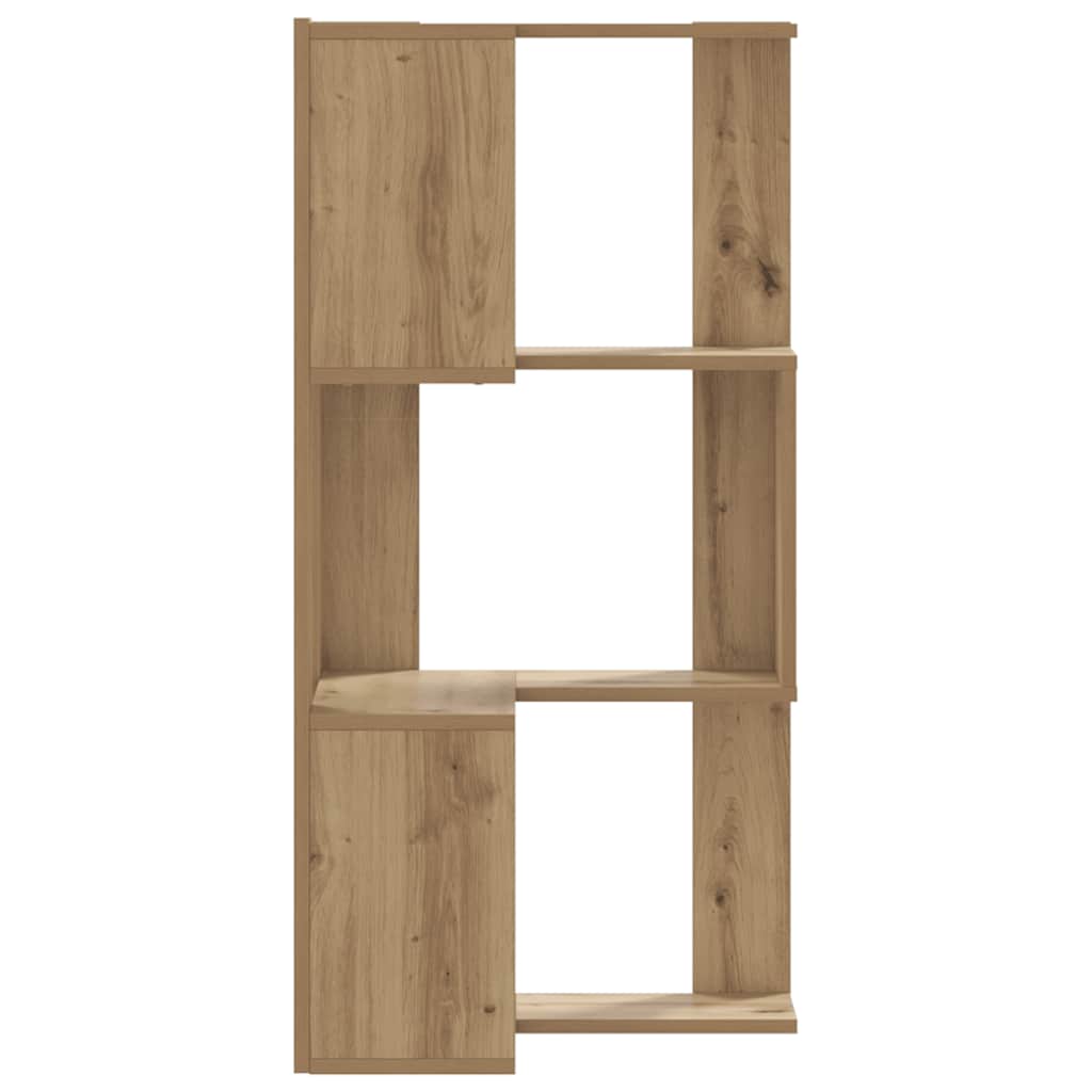 Libreria Angolare 3Ripiani Rovere Artigianale 50x50x102cm Legno