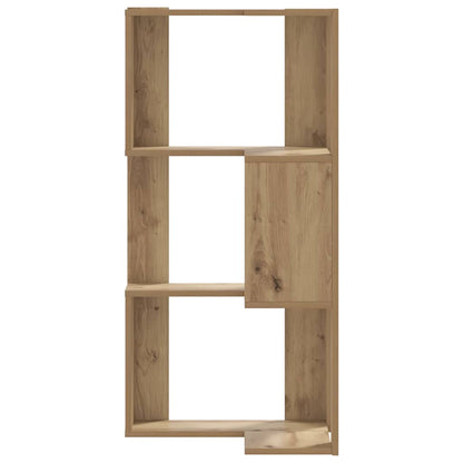 Libreria Angolare 3Ripiani Rovere Artigianale 50x50x102cm Legno | homemem39