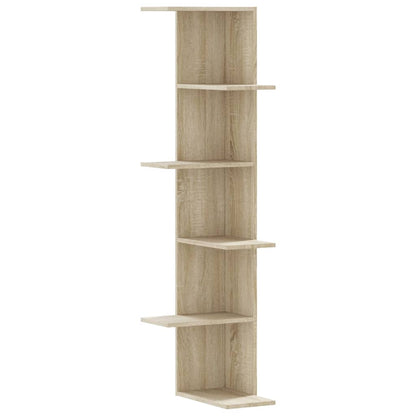 Scaffale Angolare Muro Rovere Sonoma 36,5x36,5x140 cm Legno | homemem39