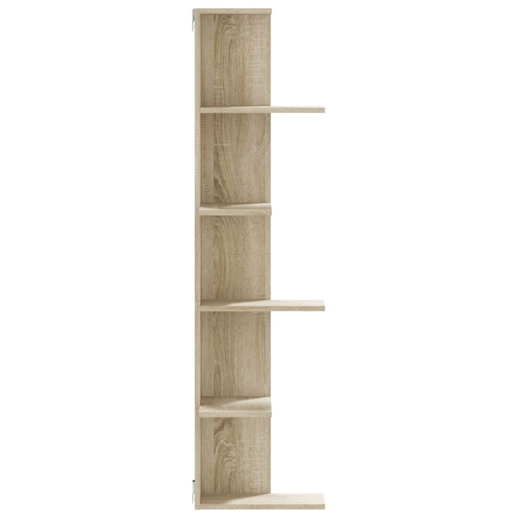 Scaffale Angolare Muro Rovere Sonoma 36,5x36,5x140 cm Legno | homemem39