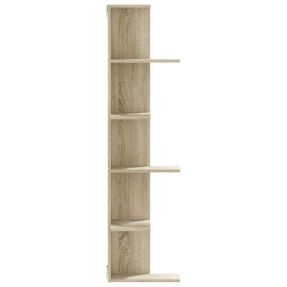 Scaffale Angolare Muro Rovere Sonoma 36,5x36,5x140 cm Legno | homemem39