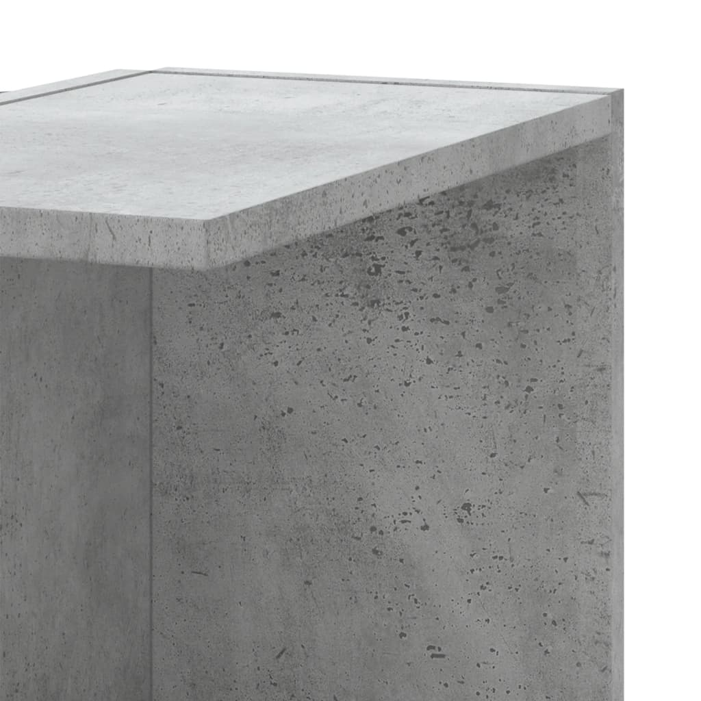 Scaffale Angolare Muro Grigio Cemento 36,5x36,5x140 cm Legno | homemem39