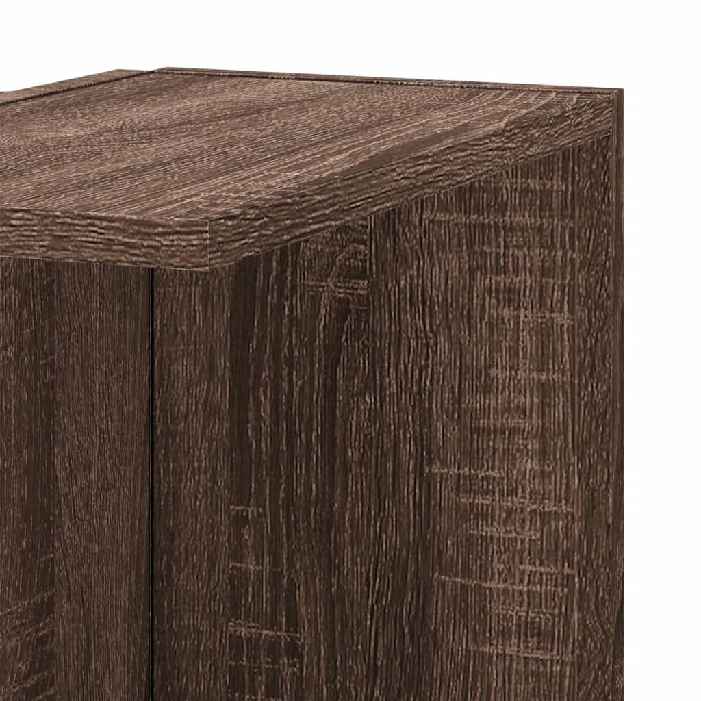 Scaffale Angolare Muro Rovere Marrone 36,5x36,5x140 cm Legno | homemem39