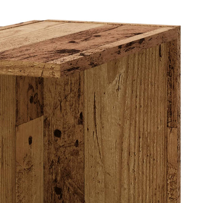 Scaffale Angolare Muro Legno Antico 36,5x36,5x140cm Multistrato | homemem39