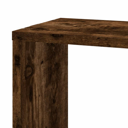 Scaffale Angolare a Muro Rovere Fumo 45x45x147 cm Multistrato | homemem39