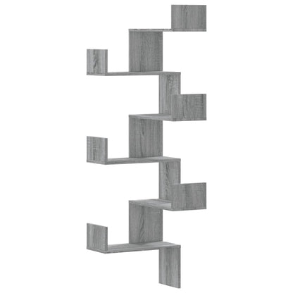 Scaffale Angolare Muro Grigio Sonoma 45x45x147 cm Multistrato | homemem39