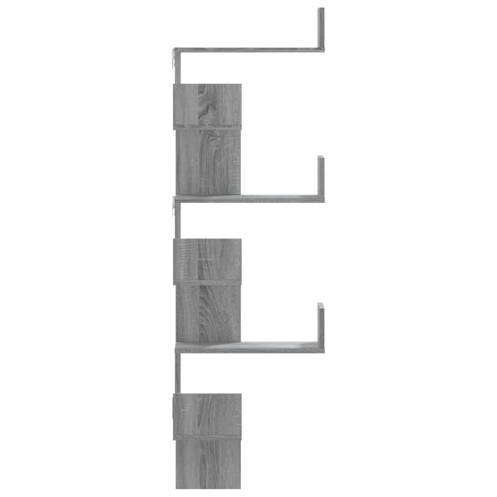 Scaffale Angolare Muro Grigio Sonoma 45x45x147 cm Multistrato | homemem39