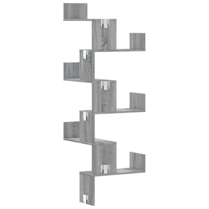 Scaffale Angolare Muro Grigio Sonoma 45x45x147 cm Multistrato | homemem39