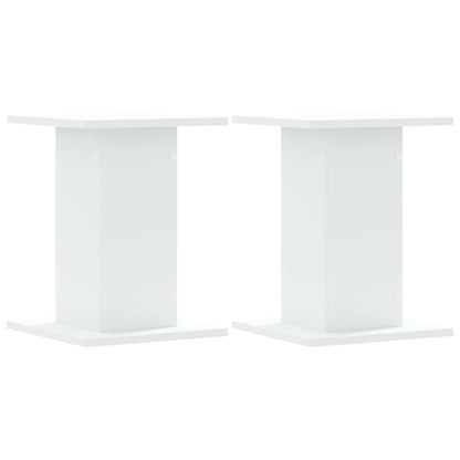 Supporti Altoparlanti 2 pz Bianchi 30x30x40cm Legno Multistrato - homemem39
