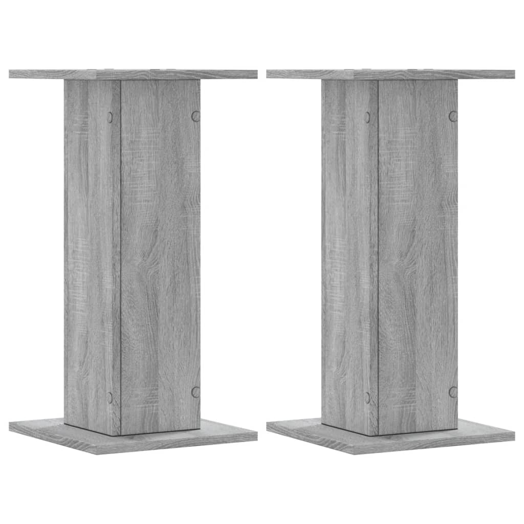 Supporti Altoparlanti 2 pz Grigio 30x30x40 cm in Multistrato - homemem39