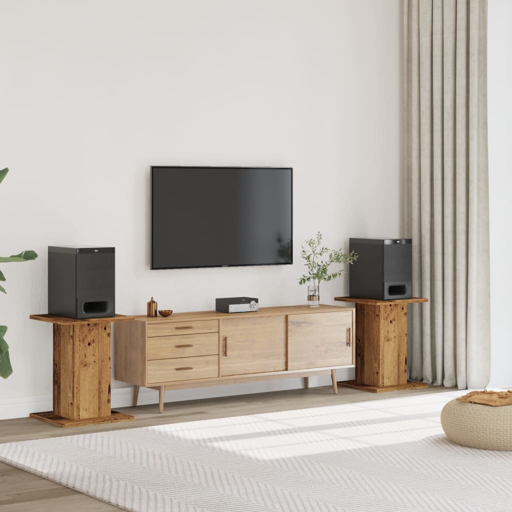 Supporti Altoparlanti 2 pz Legno 30x30x60 cm Legno Multistrato - homemem39