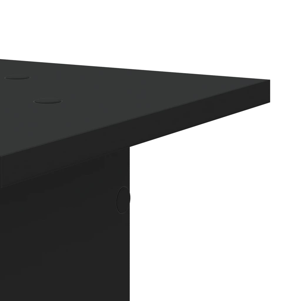 Supporti Altoparlanti 2 pz Neri 30x30x80cm in Legno Multistrato - homemem39