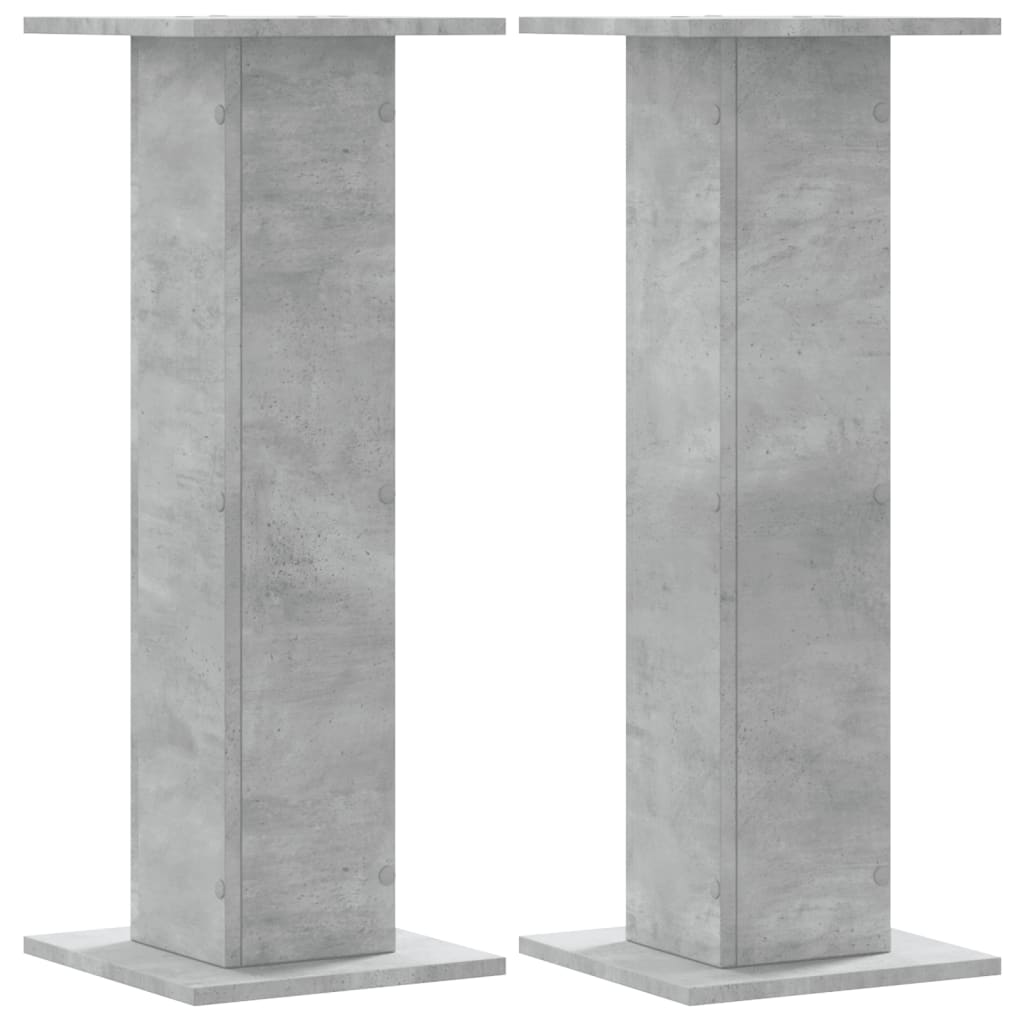 Supporti Altoparlanti 2 pz Grigio 30x30x80 cm Legno Multistrato - homemem39