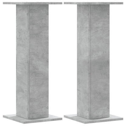 Supporti Altoparlanti 2 pz Grigio 30x30x80 cm Legno Multistrato - homemem39