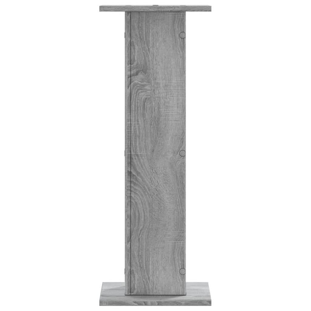 Supporti Altoparlanti 2 pz Grigio 30x30x80 cm in Multistrato - homemem39