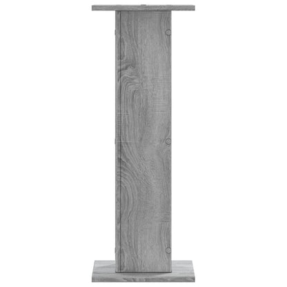 Supporti Altoparlanti 2 pz Grigio 30x30x80 cm in Multistrato - homemem39