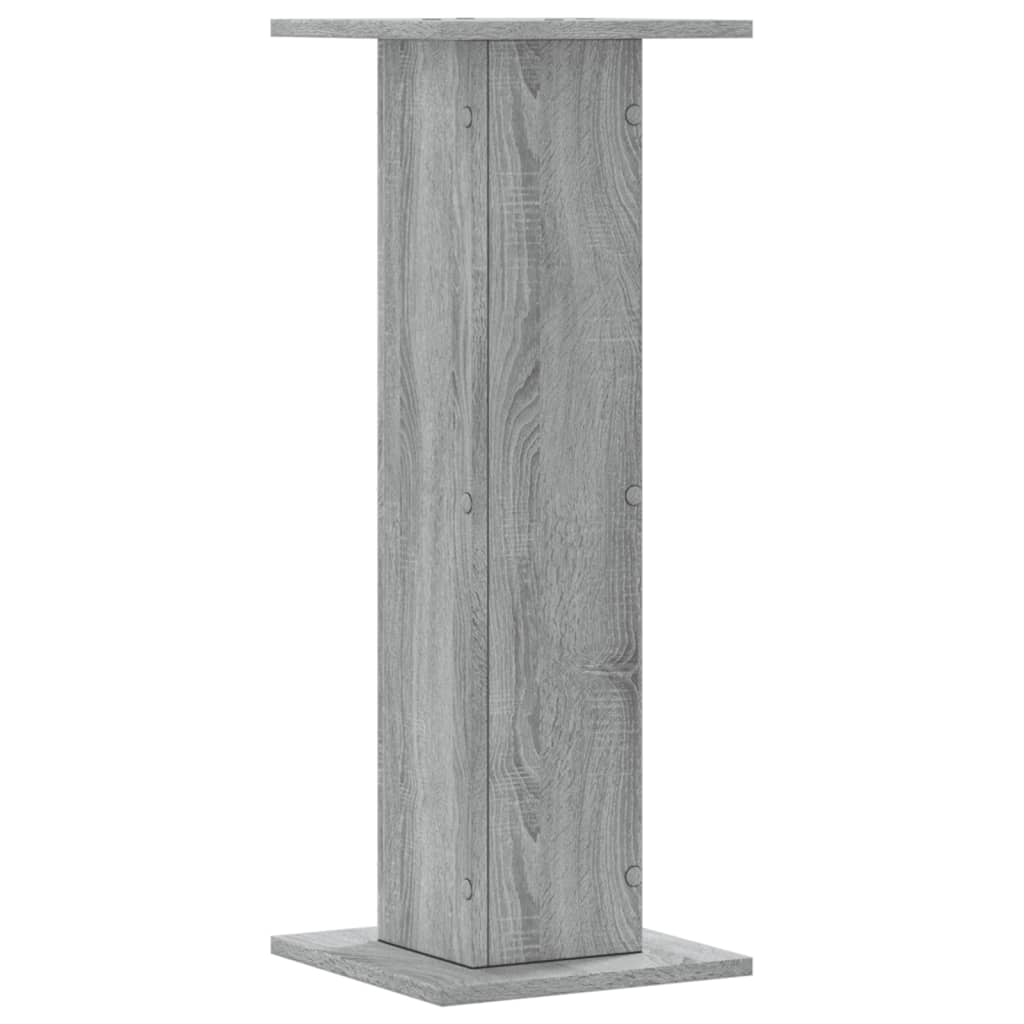 Supporti Altoparlanti 2 pz Grigio 30x30x80 cm in Multistrato - homemem39
