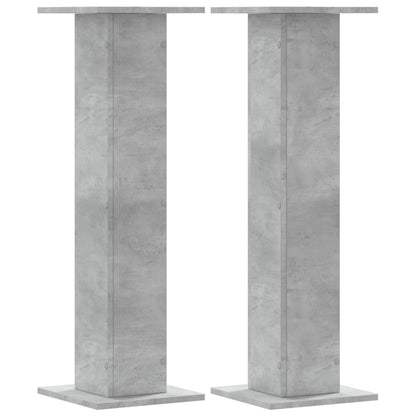 Supporti Altoparlanti 2 pz Grigio 30x30x95 cm Legno Multistrato - homemem39