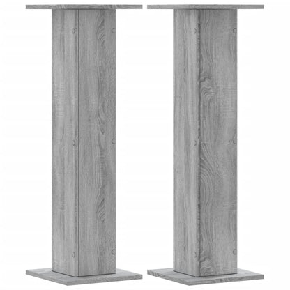 Supporti Altoparlanti 2 pz Grigio 30x30x95 cm in Multistrato - homemem39