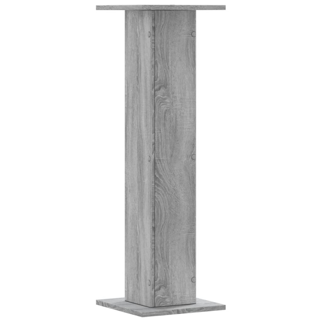 Supporti Altoparlanti 2 pz Grigio 30x30x95 cm in Multistrato - homemem39