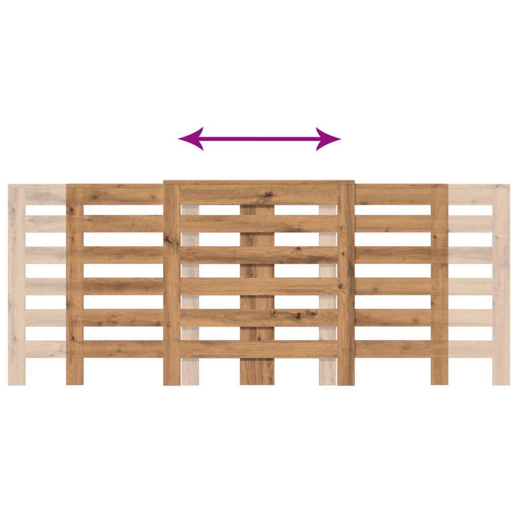 Copertura Termosifone Rovere Artigianale 205x21,5x83,5 cm Legno - homemem39