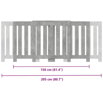 Copertura Termosifone Grigio Cemento 205x21,5x83,5 Multistrato - homemem39