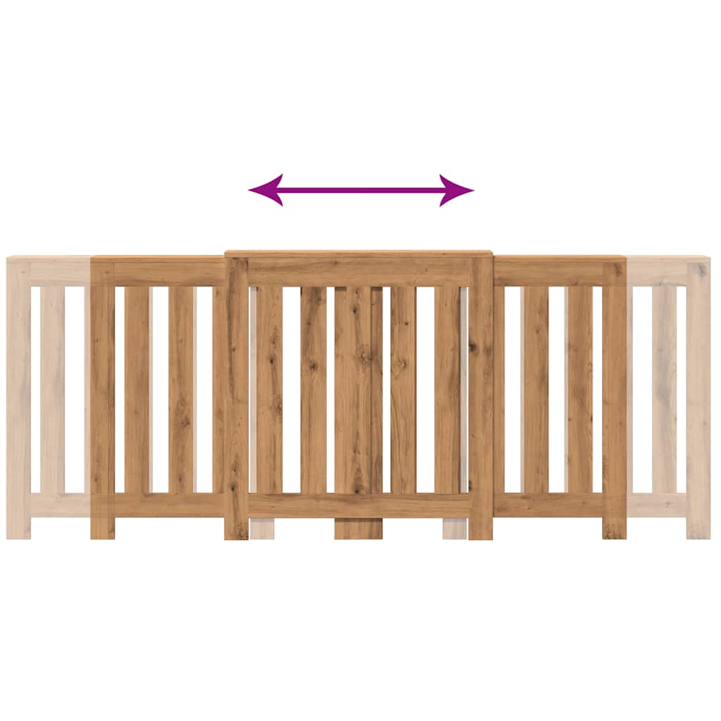 Copertura Termosifone Rovere Artigianale 205x21,5x83,5 cm Legno - homemem39