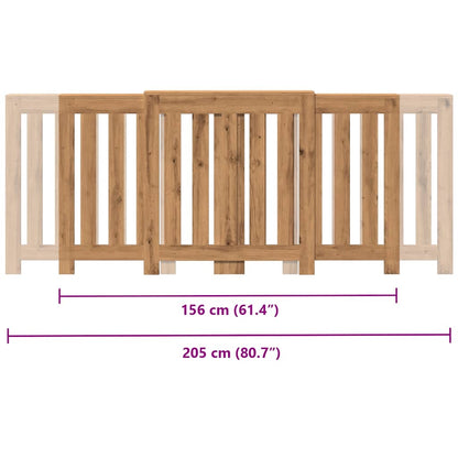 Copertura Termosifone Rovere Artigianale 205x21,5x83,5 cm Legno - homemem39