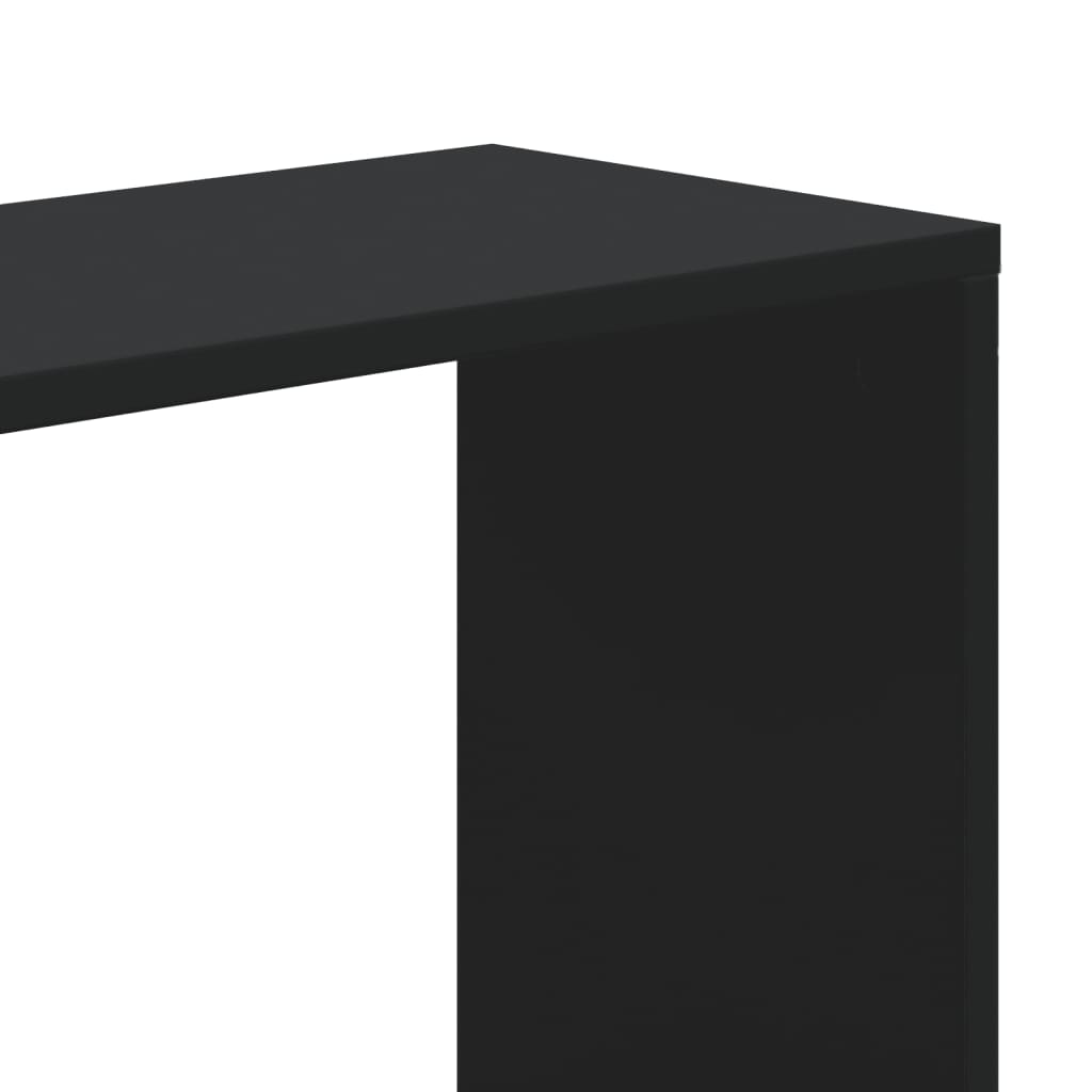 Libreria 5 Ripiani Nera 80,5x23,5x162,5cm in Legno Multistrato - homemem39