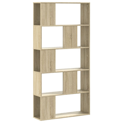 Libreria 5 Ripiani Rovere Sonoma 80,5x23,5x162,5cm Multistrato - homemem39