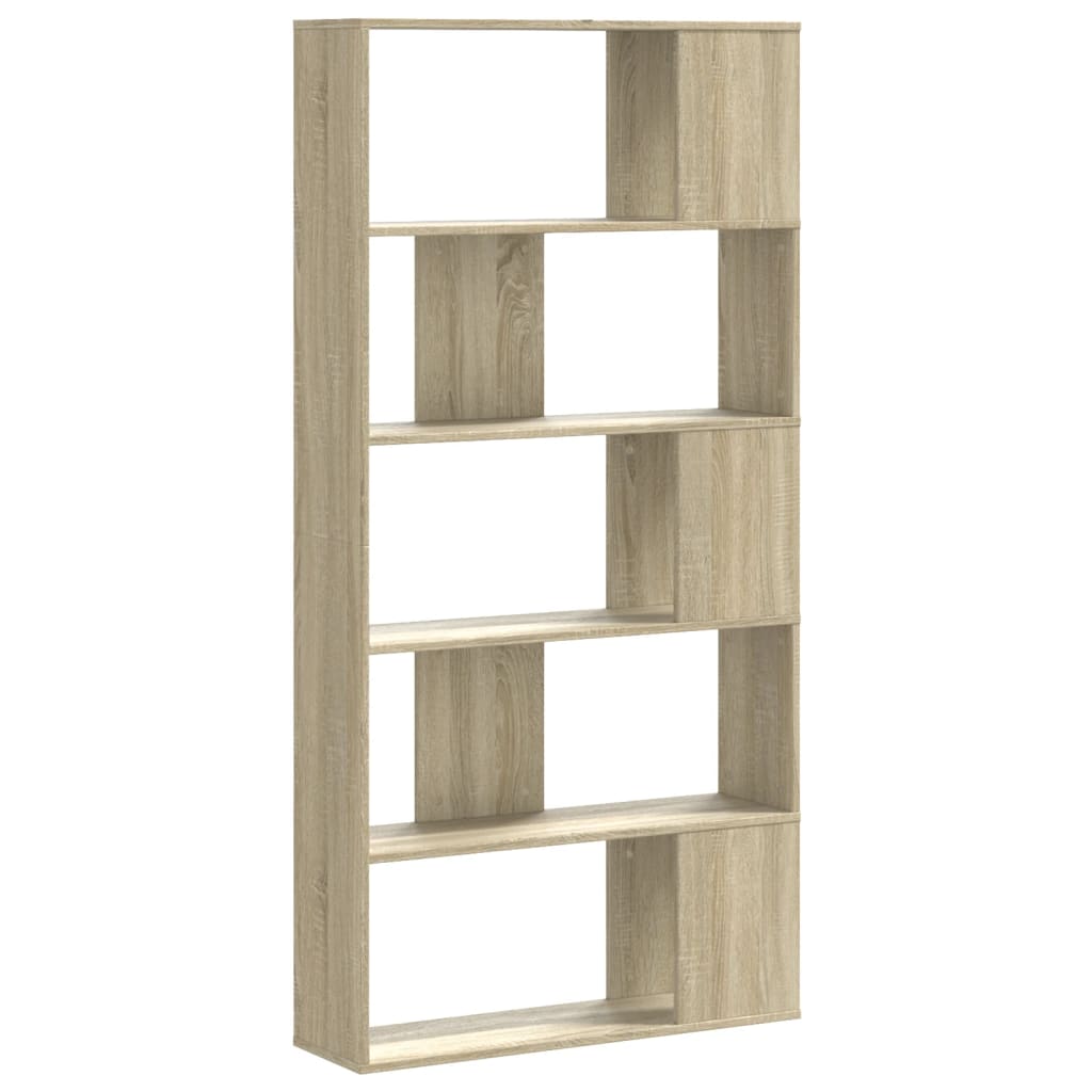 Libreria 5 Ripiani Rovere Sonoma 80,5x23,5x162,5cm Multistrato - homemem39