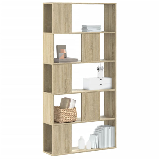 Libreria 5 Ripiani Rovere Sonoma 80,5x23,5x162,5cm Multistrato