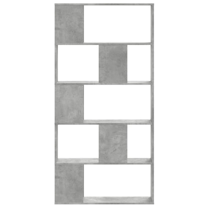 Libreria 5 Ripiani Grigio Cemento 80,5x23,5x162,5cm Multistrato - homemem39