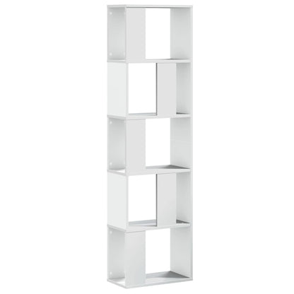 Libreria 5 Ripiani Bianca 45x23,5x162,5cm Legno Multistrato - homemem39